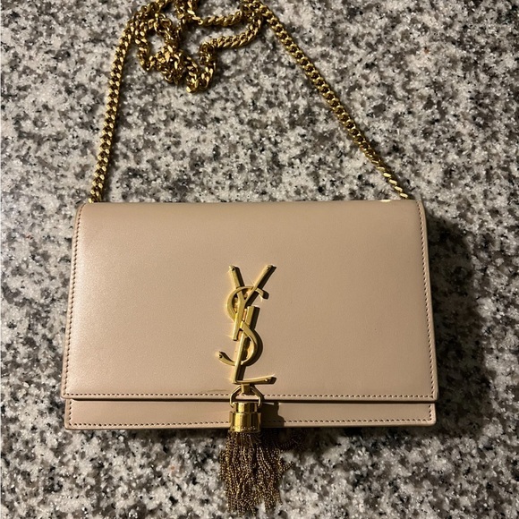 Authentic - YSL Kate Small Tassel Dark Beige - Picture 4 of 5